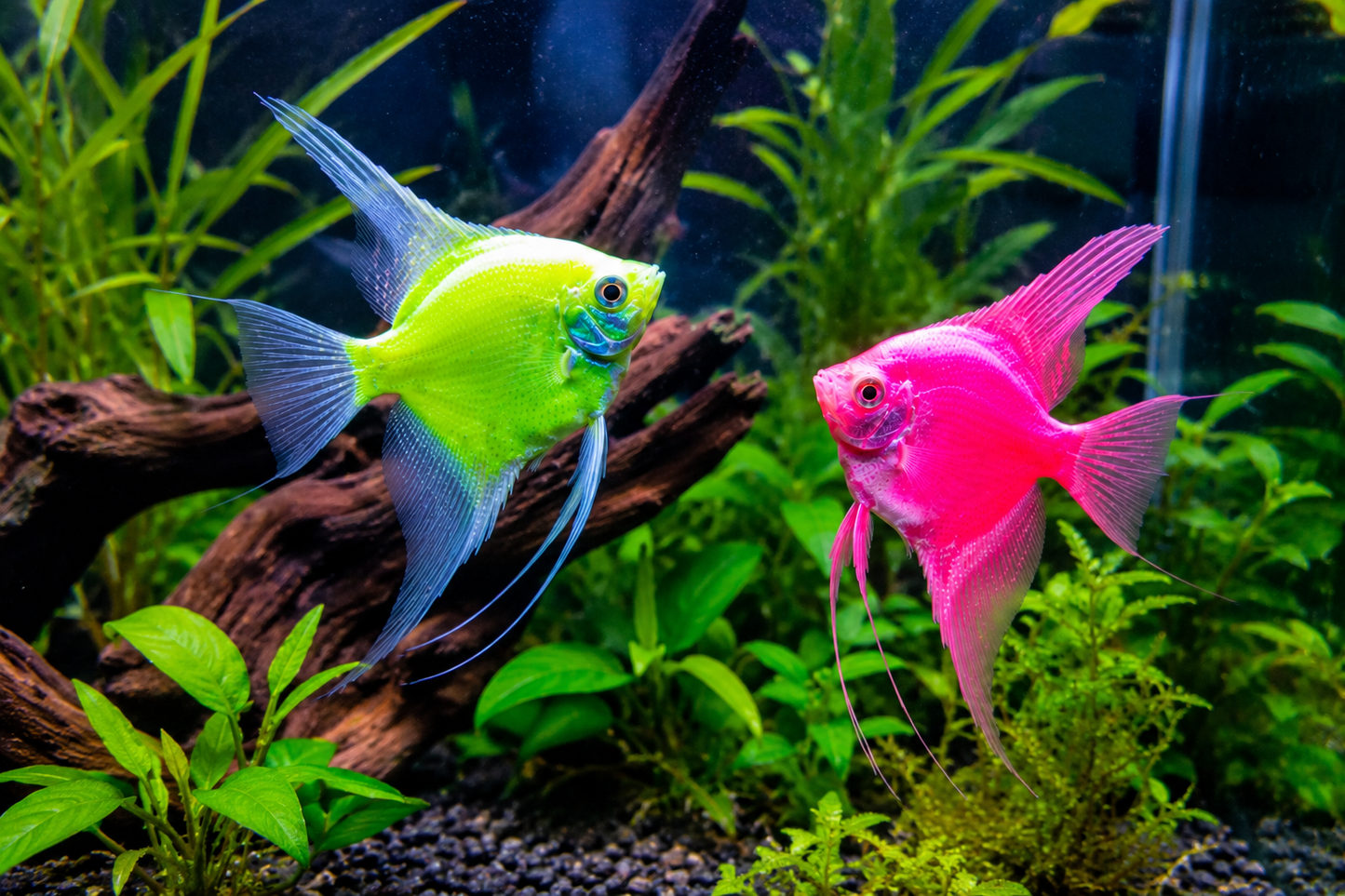 2-Pack Starfire Red & Electric Green Angelfish 1.5-2 Inch Live Freshwater Fish